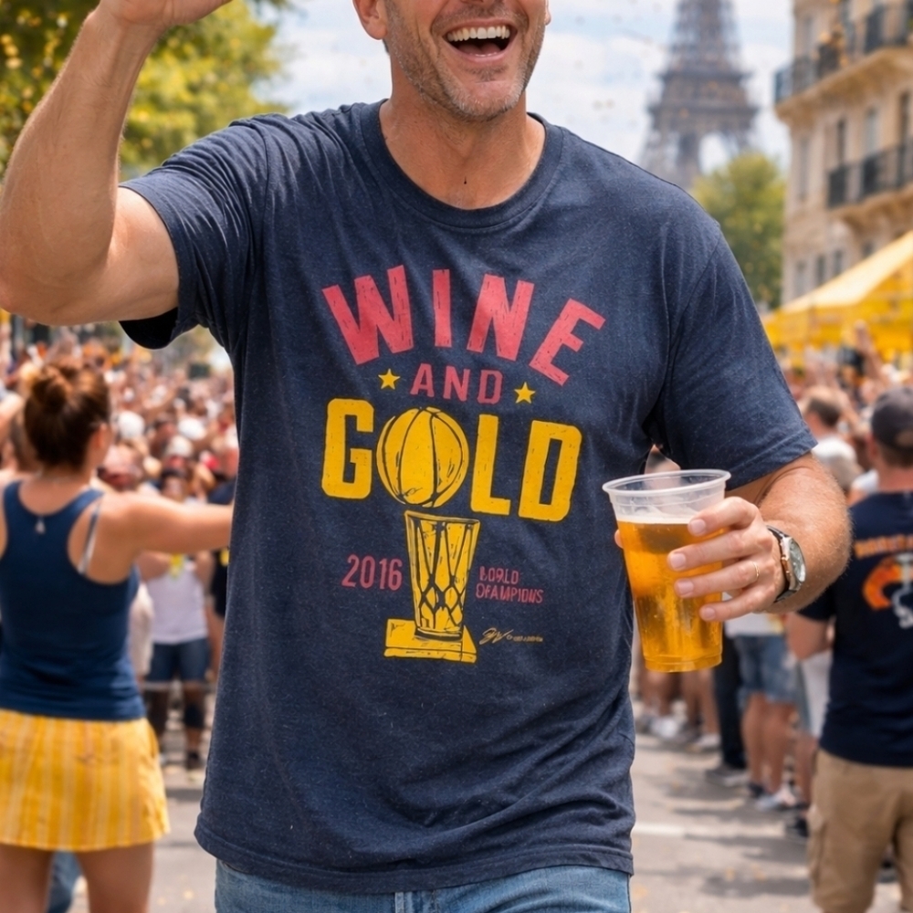 Cleveland Cavaliers 2016 World Champions Graphic T-Shirt Wine And Gold Size‎ XL
